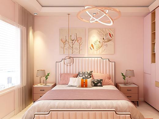 少女粉色系卧室