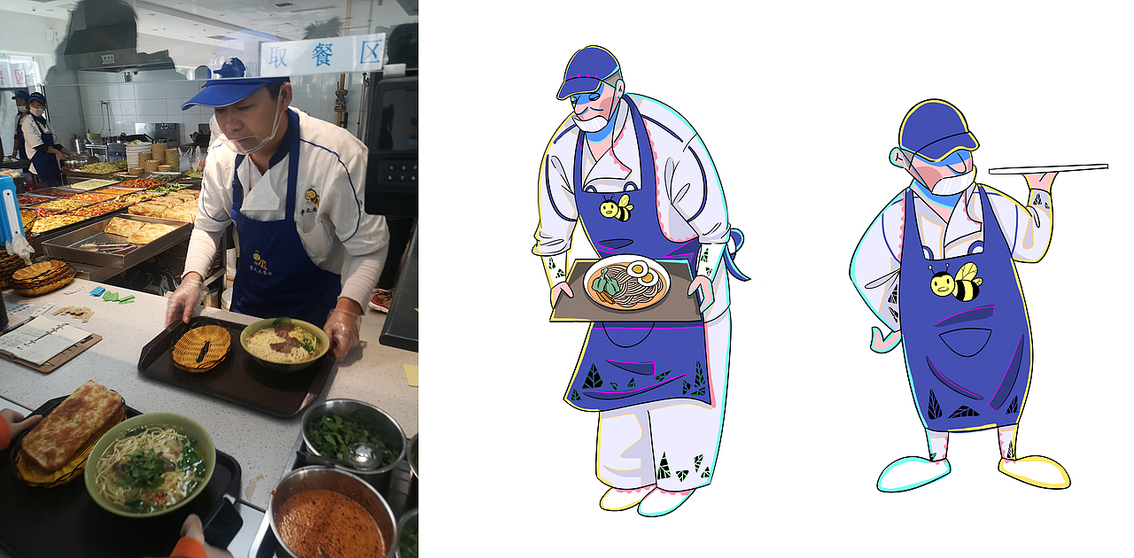 食堂的面馆老板