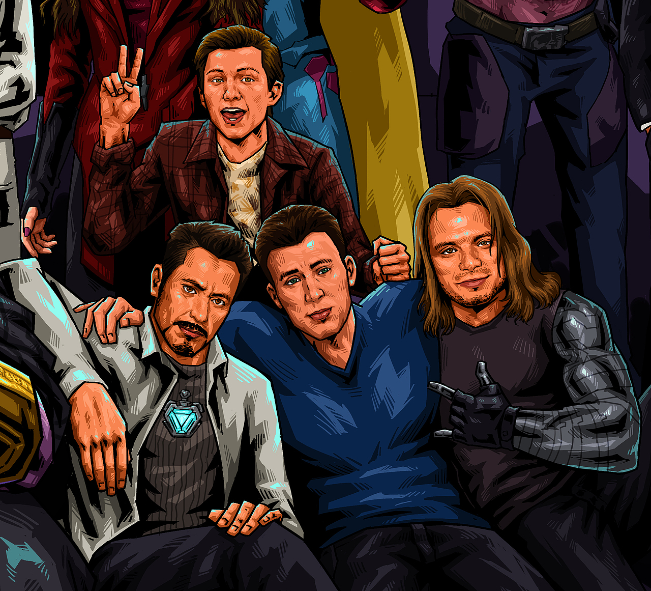 漫威英雄插画（图ZMTY0ODUyMzIw） - 商业插画 - 站酷设计师净名原创素材 - 站酷ZCOOL