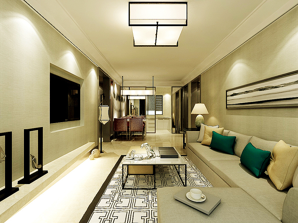 沈阳中航城两河流域130平现代中式风格案例