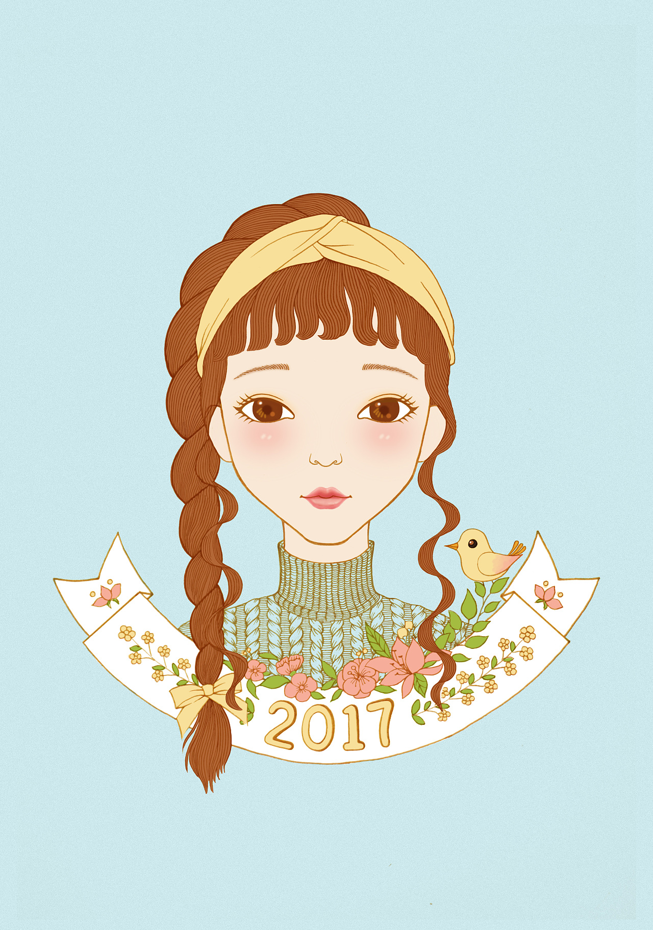 自画像-人像插画练习