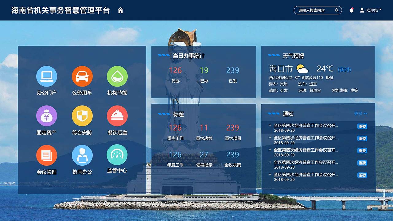 机关事务智慧管理平台首页（图ZMjEzNDYxODY0） - 门户网站 - 站酷设计师轻舞飞扬nala原创素材 - 站酷ZCOOL