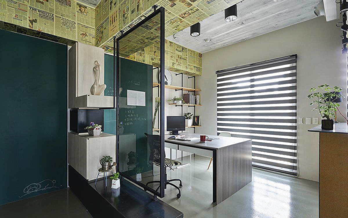 郑州办公室装修设计|50平工业风办公室装修设计案例（图ZMTEwMjM3MzQw） - 家装设计 - 站酷设计师金博大办公室装修原创素材 - 站酷ZCOOL