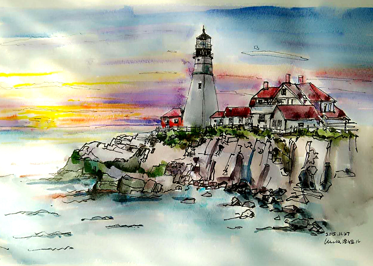 一幅很仓促的画,不专心,心情有点浮躁,画的也快