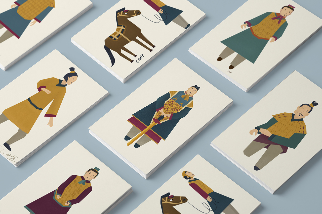 西安兵马俑|插画|商业插画|ceci173 - 原创作品 - 站酷 (zcool)