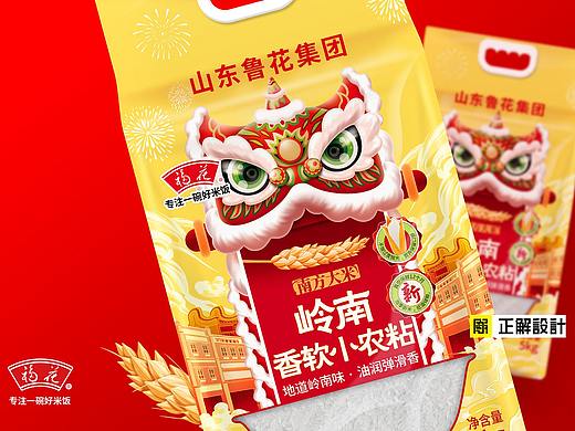 鲁花岭南香软小农粘大米包装