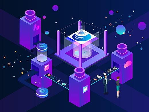 2.5D風(fēng)格智能科技海報(bào)（個(gè)人主頁(yè)-ZMzE4MDkyNjA=） - 海報(bào) - 站酷設(shè)計(jì)師壞壞小子呀原創(chuàng)素材 - 站酷ZCOOL