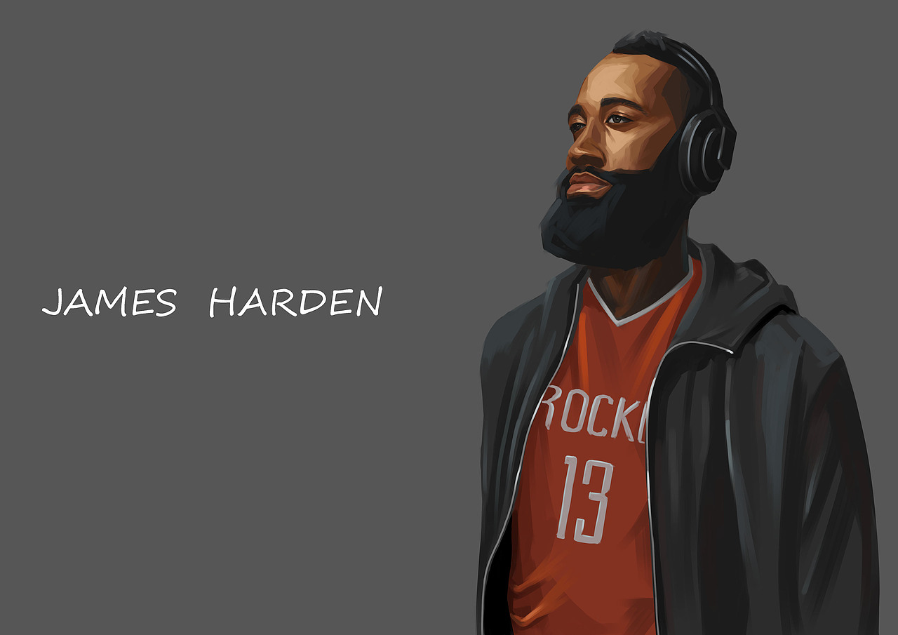 nba球星系列——最近画的哈登插画习作小合集