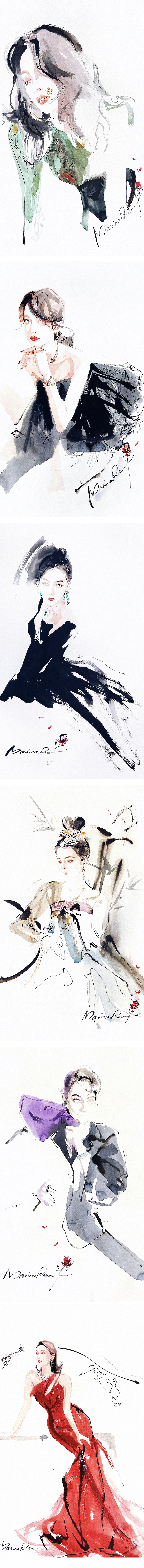 100幅时尚插画里的美人/你钟情哪个她？（图ZMjQyODA4MzEy） - 商业插画 - 站酷设计师任桃桃原创素材 - 站酷ZCOOL