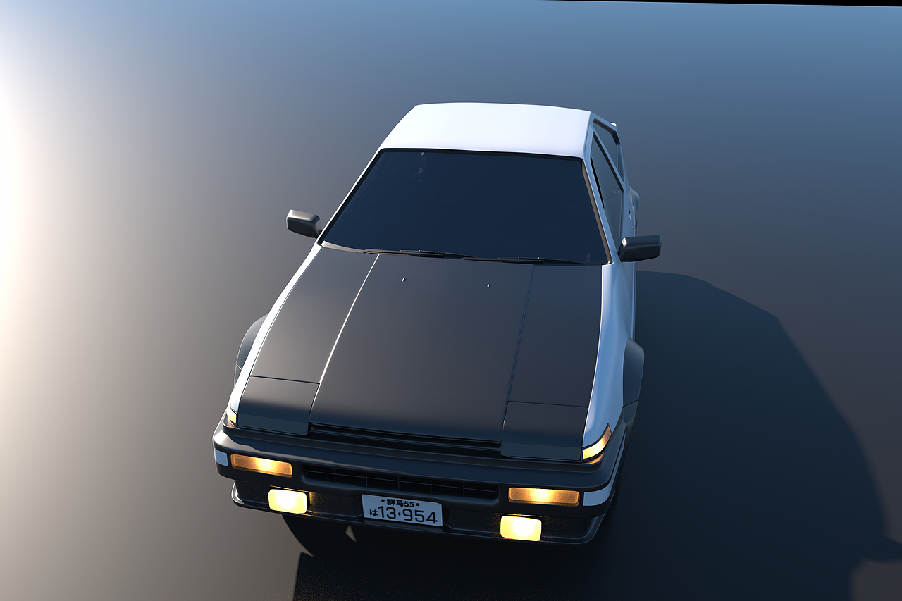 没事建模玩—AE86（图ZMjU0MDAzMDg4） - 机械/交通 - 站酷设计师天然懒不懒了原创素材 - 站酷ZCOOL