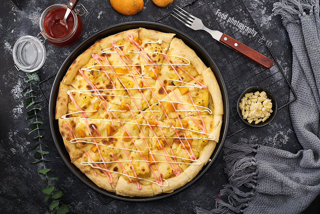 小仙鸡披萨西餐拍摄老鱼美食美学摄影