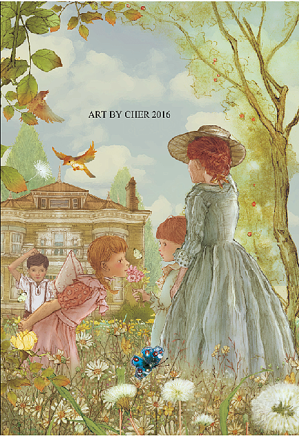 复古文艺风安妮日记封面系列_胖蛇cher-站酷zcool