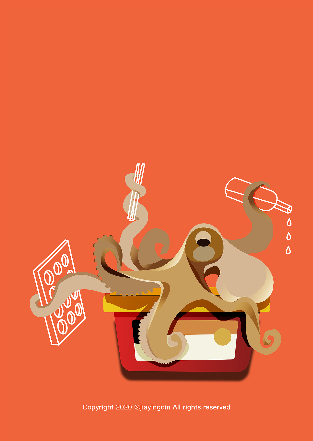 章鱼99|插画|商业插画|z24865422 - 原创作品 - 站酷 (zcool)