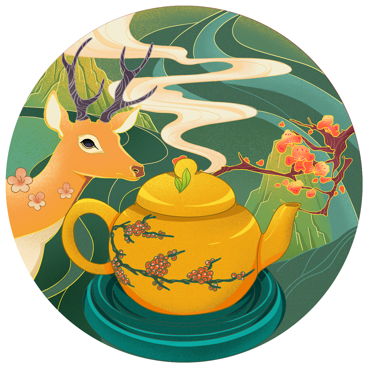 茶叶插画|插画|艺术插画|z71678010 - 原创作品 - 站酷 (zcool)