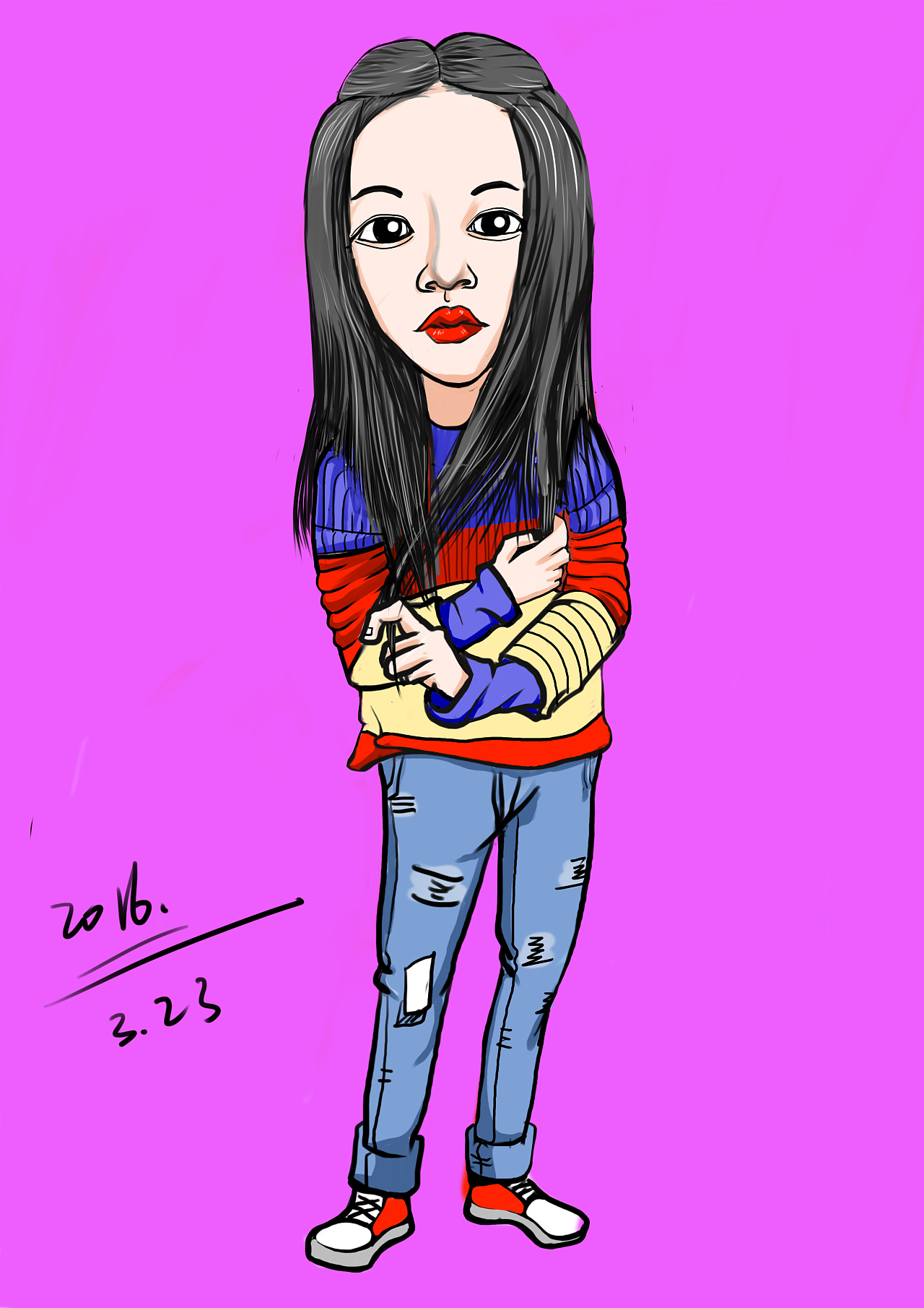 真人漫画根据真人照片画加处理渍渍