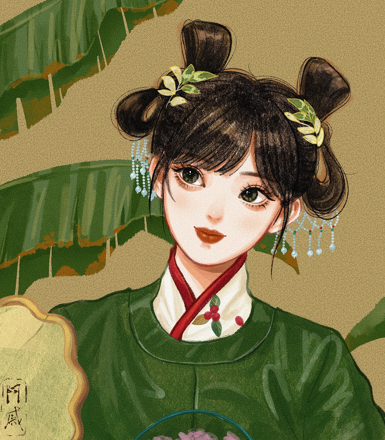 绿意阑珊（图ZMjgwOTM4Njky） - 绘画 - 站酷设计师阿戚手绘原创素材 - 站酷ZCOOL