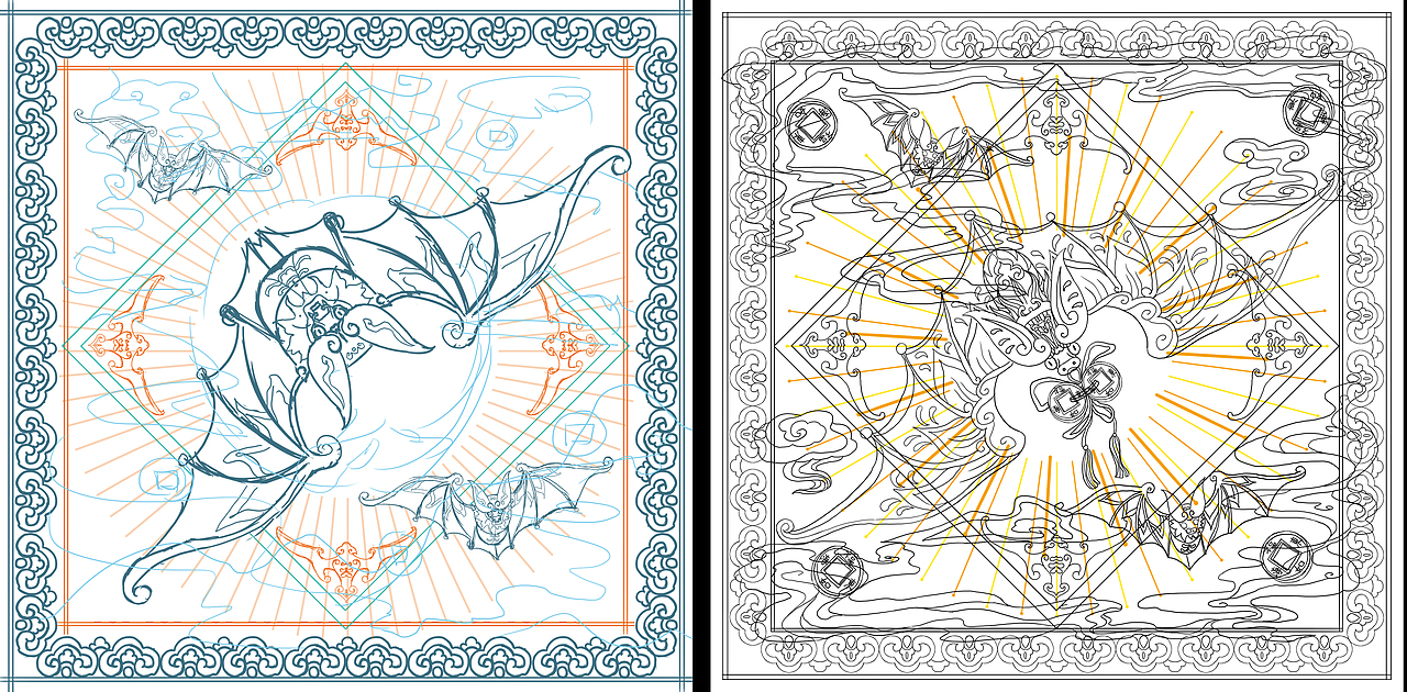 图案设计:福禄寿喜 ——福