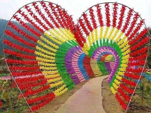 大型风车出租售满地七彩风车长廊出租荷兰风车制作租赁