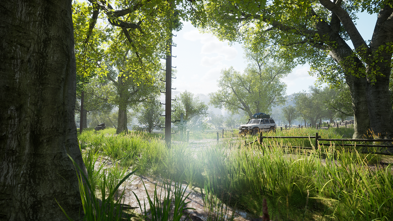 ue4湿路夏日森林写实场景