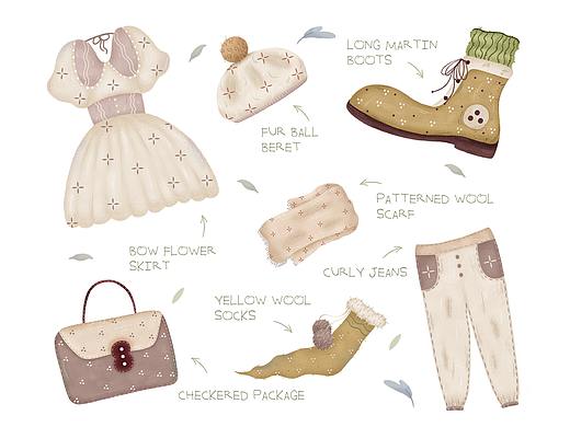 小物品儿插组合（个人主页-ZNDI2MTEyMjA=） - 儿童插画 - 站酷设计师Damon_呆呆萌原创素材 - 站酷ZCOOL