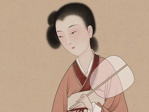 我的工笔画仕女图练习作品