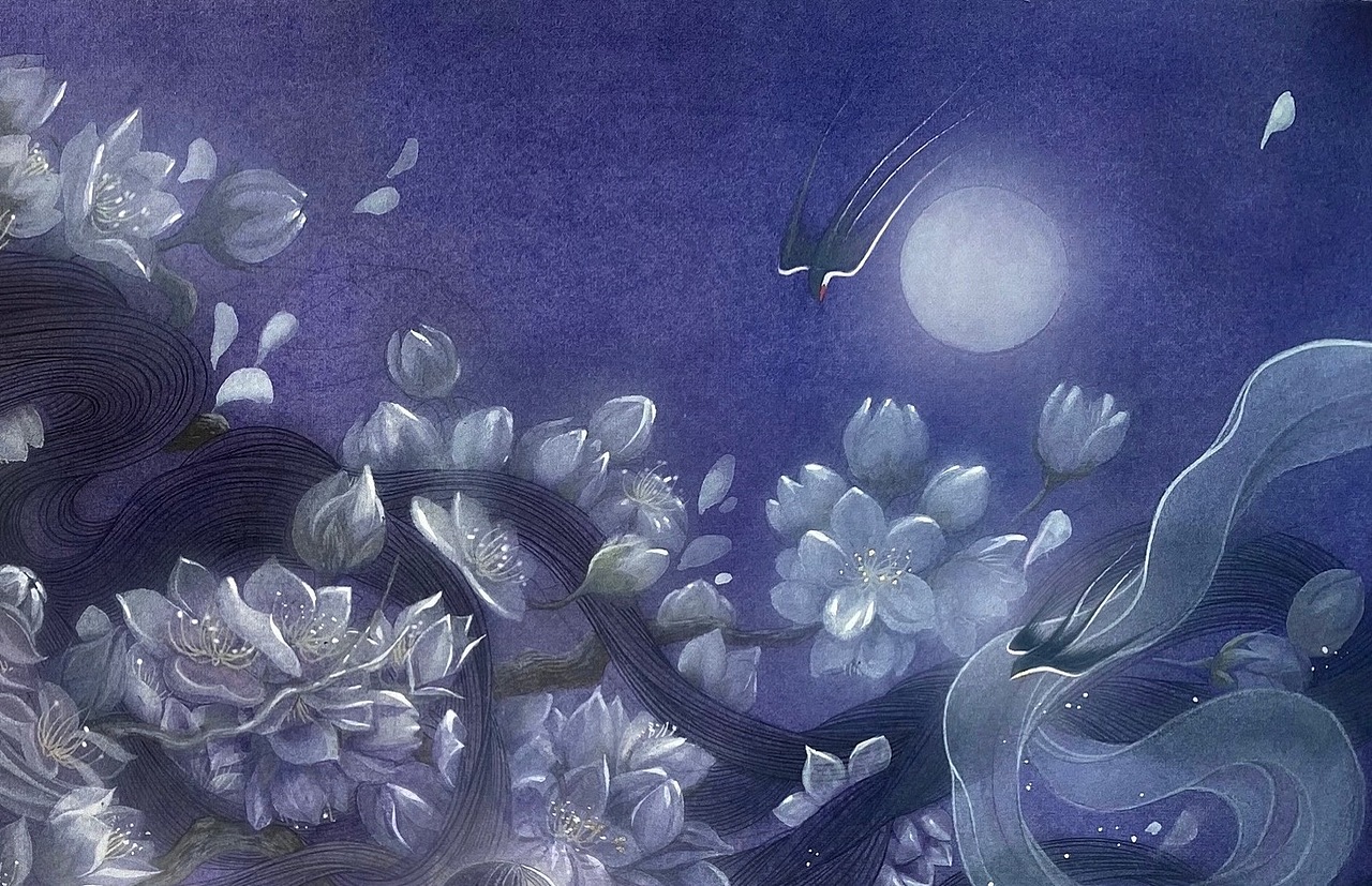 忽如一夜春风来，千树万树梨花开。（图ZMjMxMDEwMjUy） - 绘本 - 站酷设计师熙往原创素材 - 站酷ZCOOL