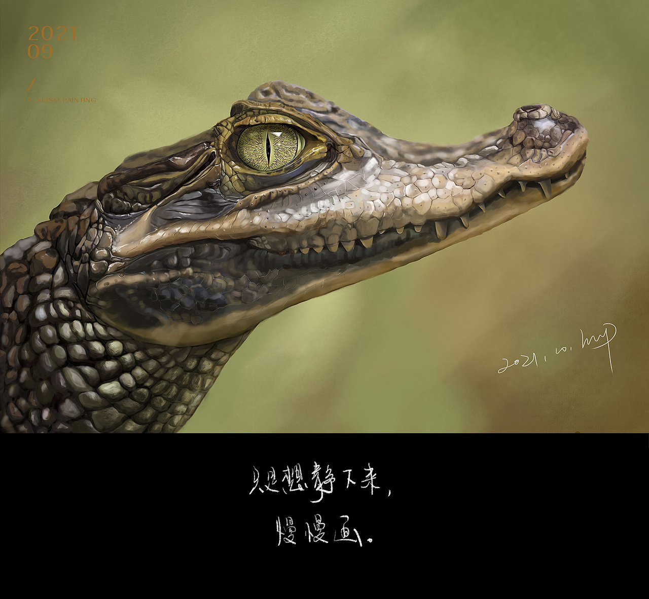 第一次写实鳄鱼，我傲娇了（图ZMjc2MDMxNjI4） - 创作习作 - 站酷设计师梦培原创素材 - 站酷ZCOOL