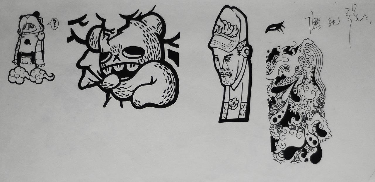 我的创意速写（图ZMTY4Njc4MDQ=） - 绘画 - 站酷设计师傅淳强画者之旅原创素材 - 站酷ZCOOL