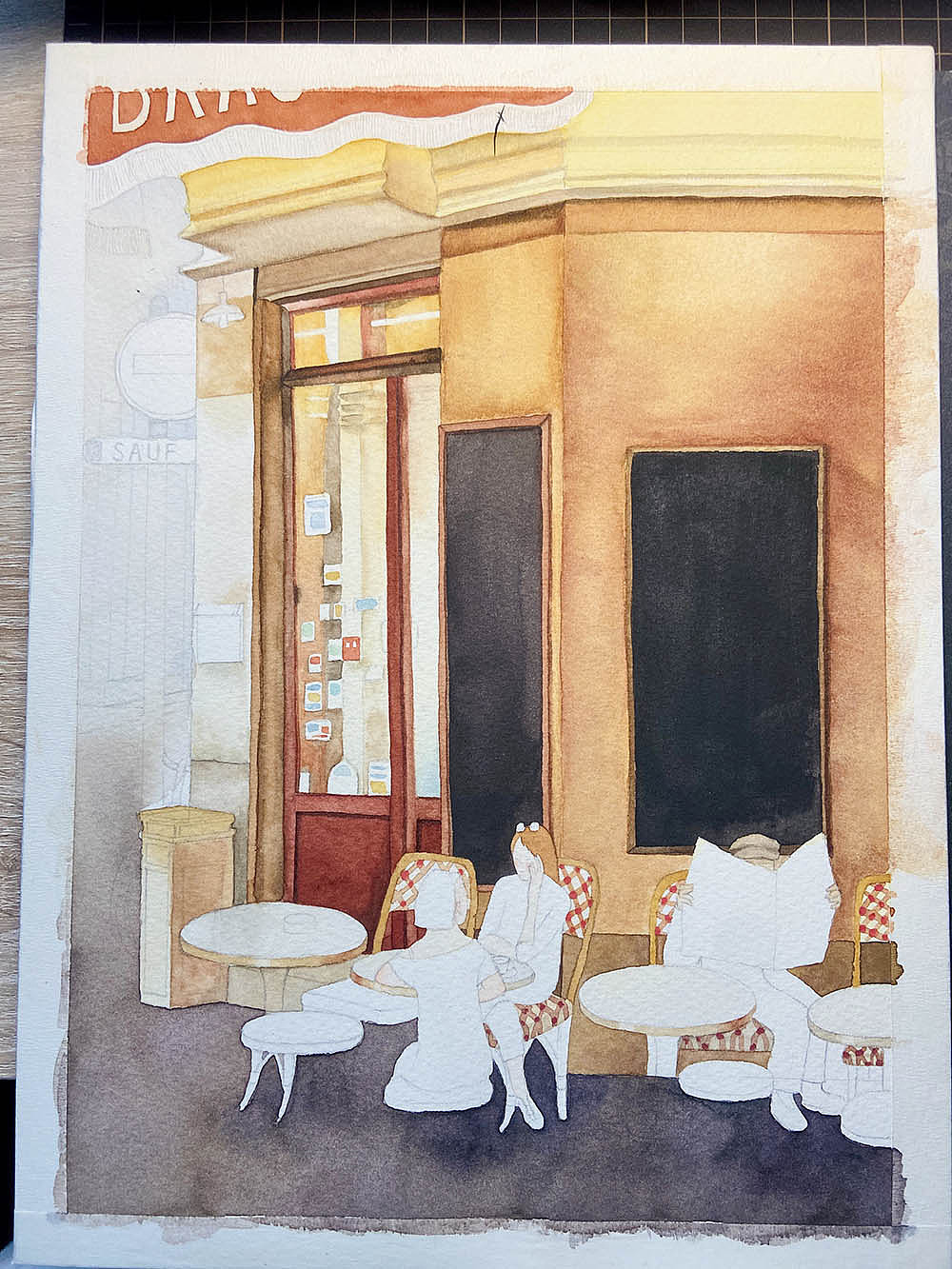 《街角咖啡店的傍晚》