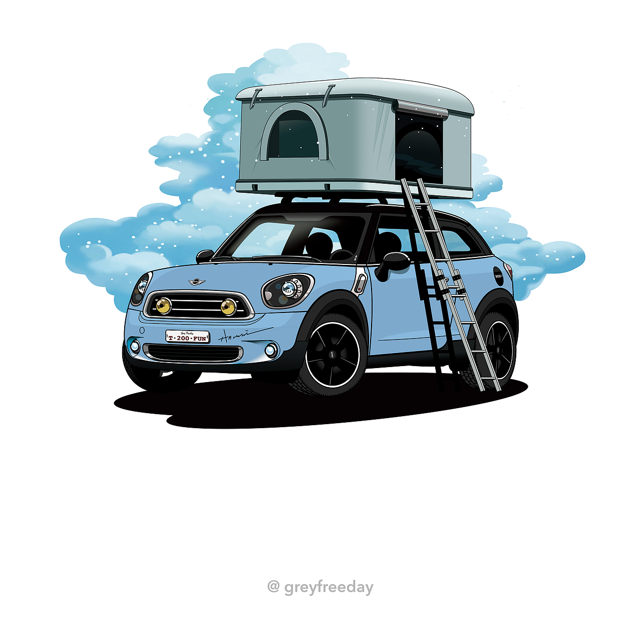 原创插画-MINI style（图ZMjg2NzM4NDMy） - 创作习作 - 站酷设计师greyfreeday原创素材 - 站酷ZCOOL