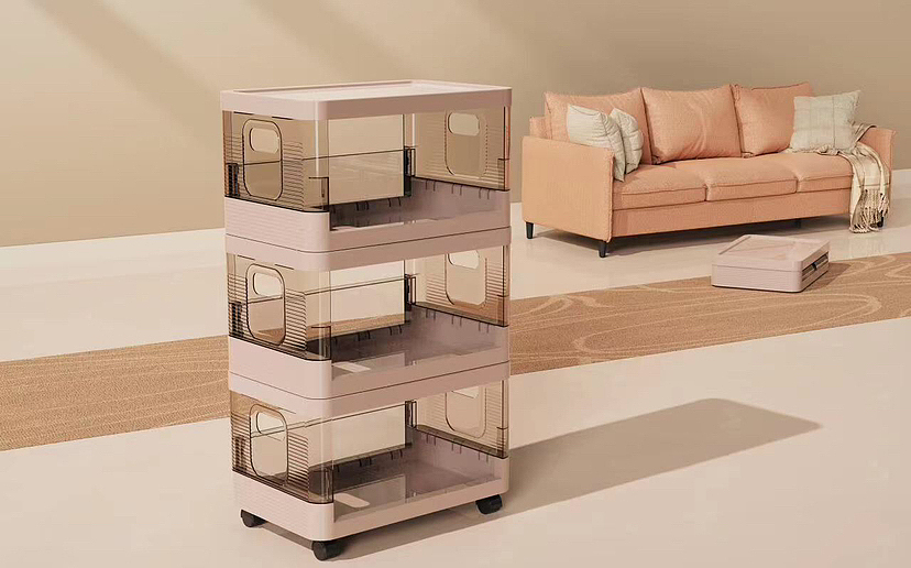 梦研社✖️折叠置物架小推车客厅收纳柜