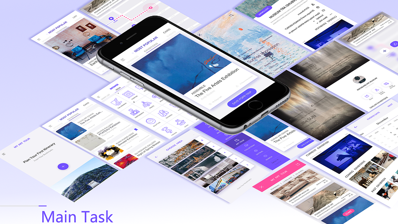 艺览APP（图ZNDc2MzgyNTI=） - APP界面 - 站酷设计师Carina_lau原创素材 - 站酷ZCOOL