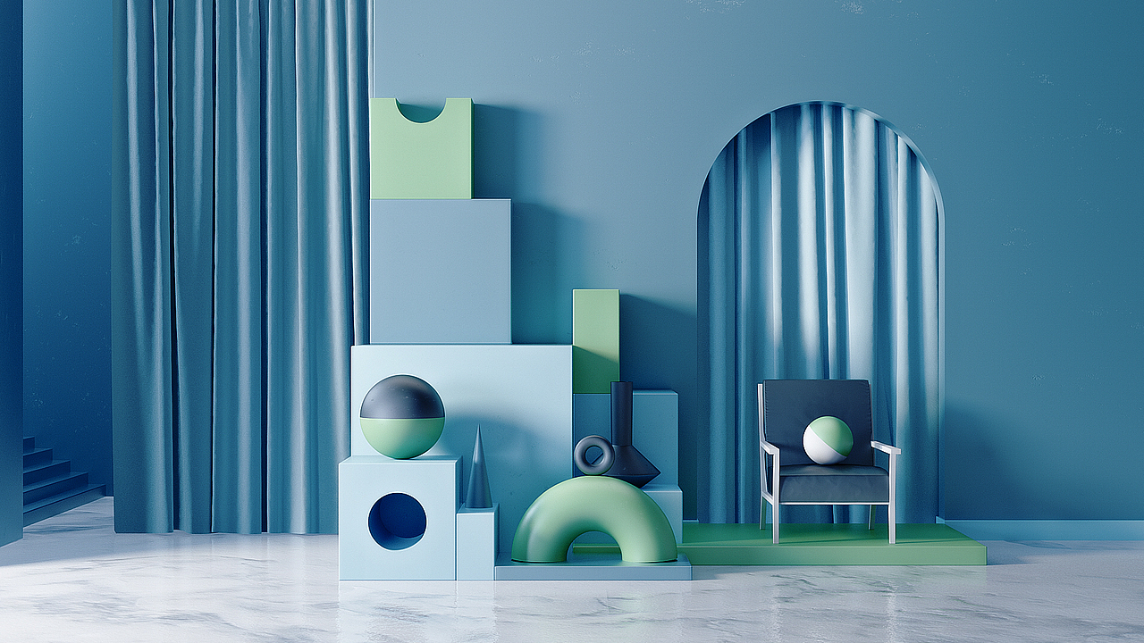 C4D作品-----《山腰》（图ZMTUyODk5Njg4） - 场景 - 站酷设计师秋水望长天原创素材 - 站酷ZCOOL