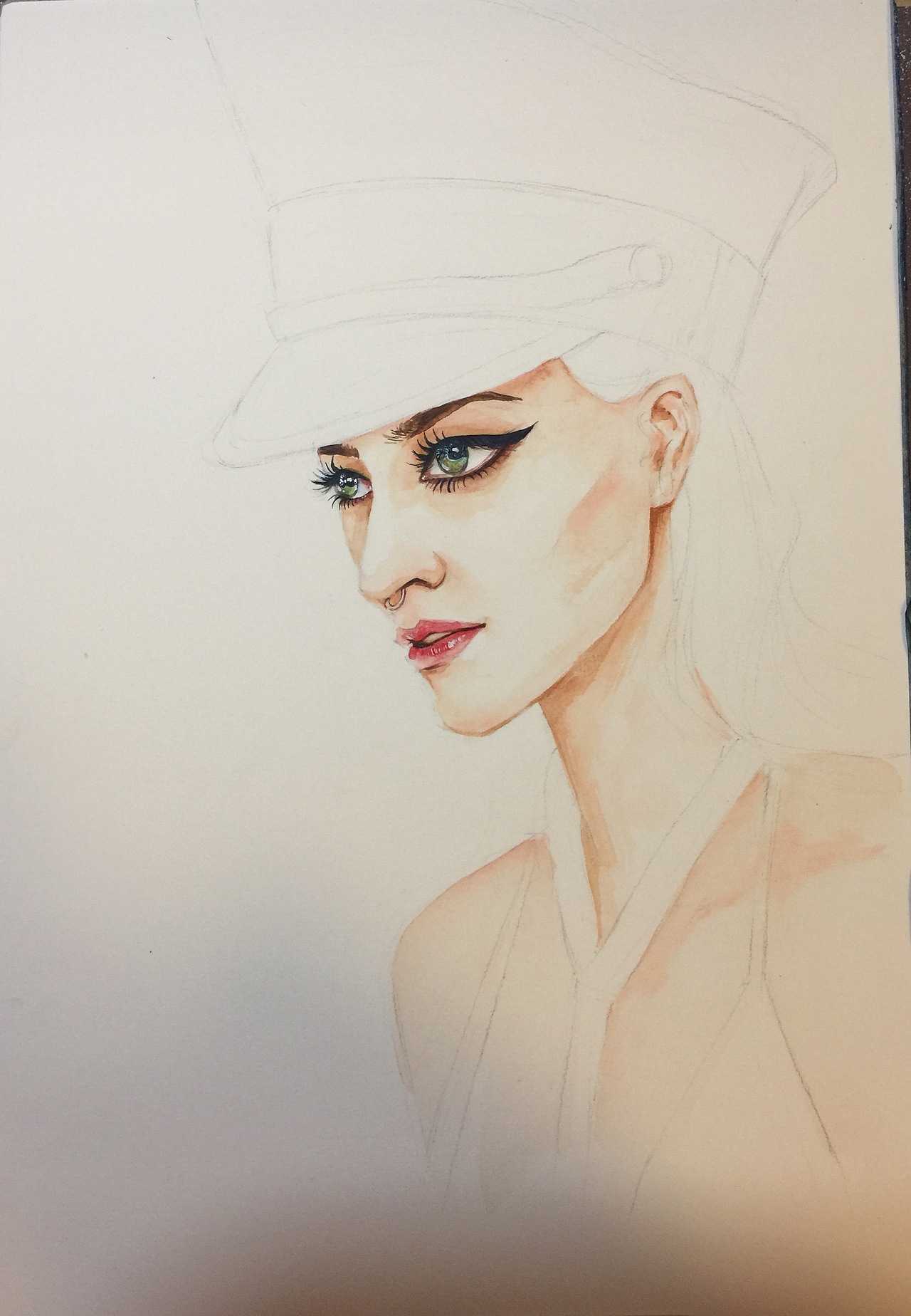 水彩欧美人像步骤（图ZMTUxNjQyMTEy） - 创作习作 - 站酷设计师_南山养鹿人原创素材 - 站酷ZCOOL