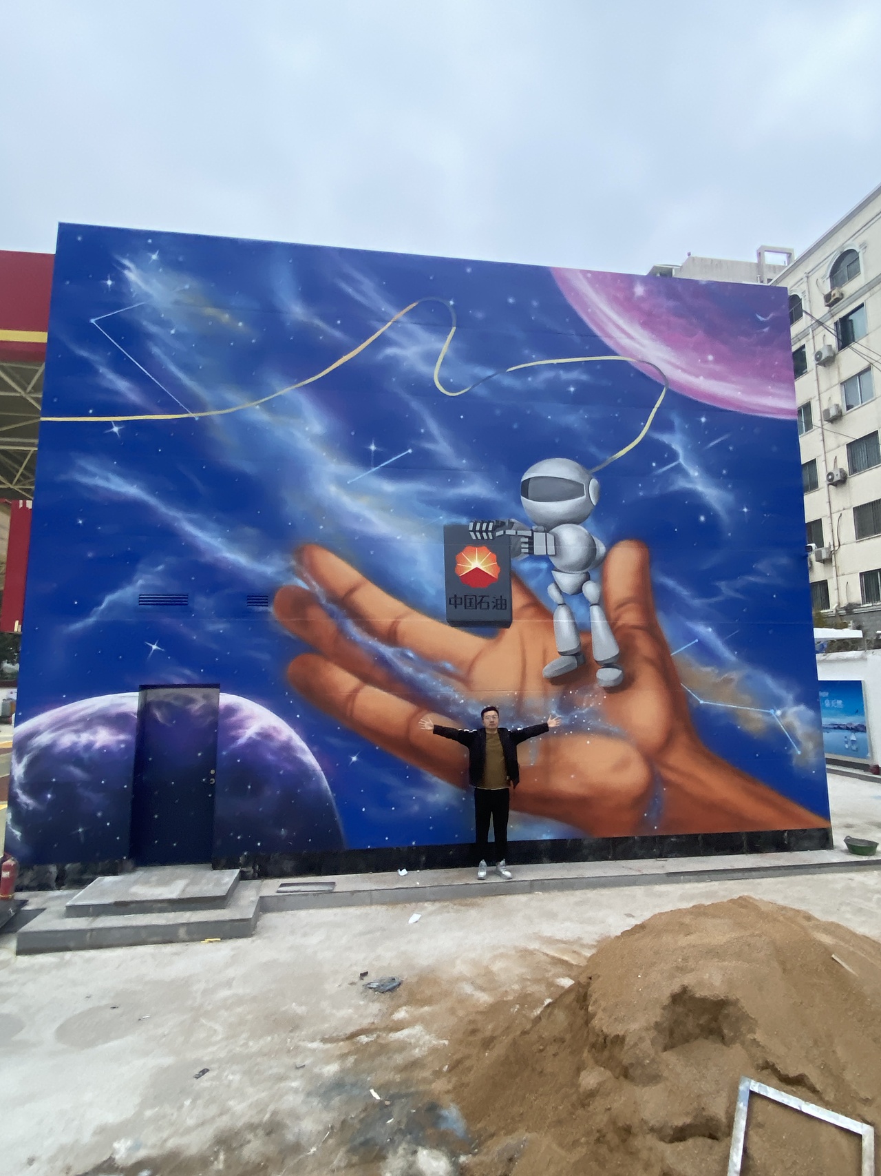 彩绘艺术遇上冰雕水墨风彩绘标签彩绘墙绘郑州彩绘郑州墙绘中石油彩