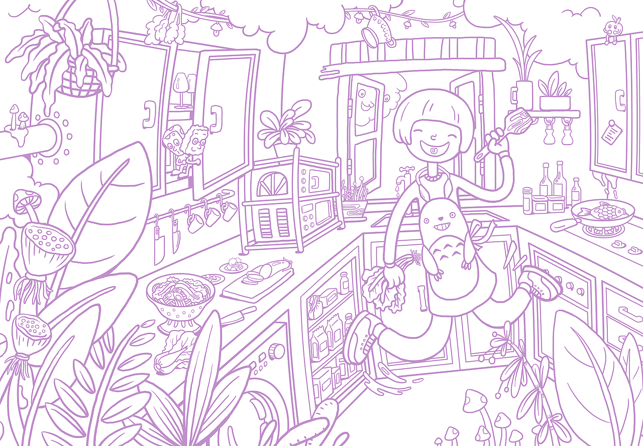 芍药居小厨（图ZNzUwMTAwOTI=） - 商业插画 - 站酷设计师丁绍娜原创素材 - 站酷ZCOOL