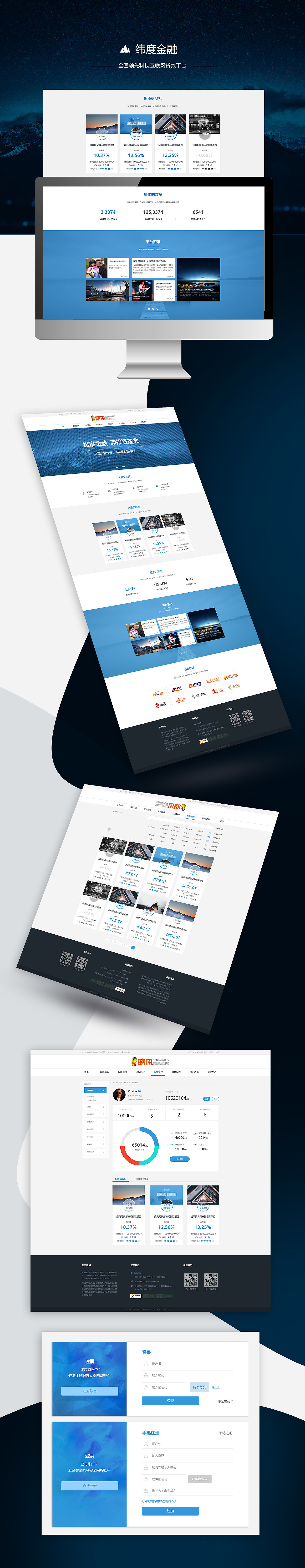 金融平台web端展示