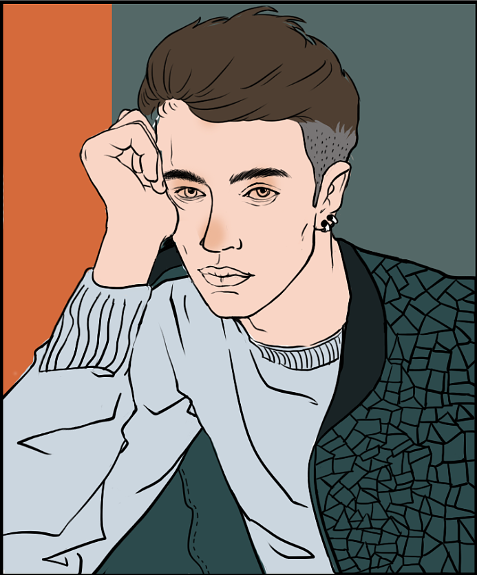 男头像手绘卡通|插画|艺术插画|张大潇_原创作品-站酷zcool