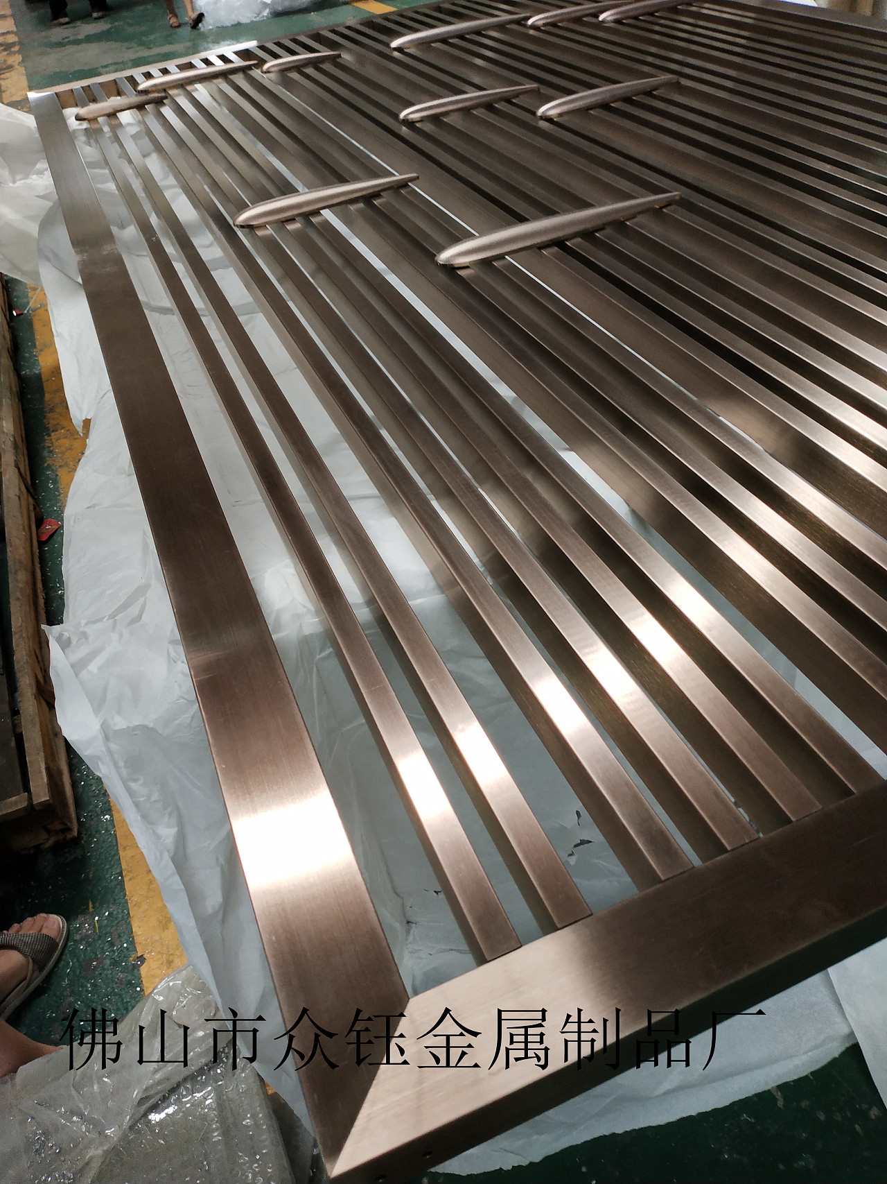 中式不锈钢仿古铜屏风|空间|家装设计|众钰金属