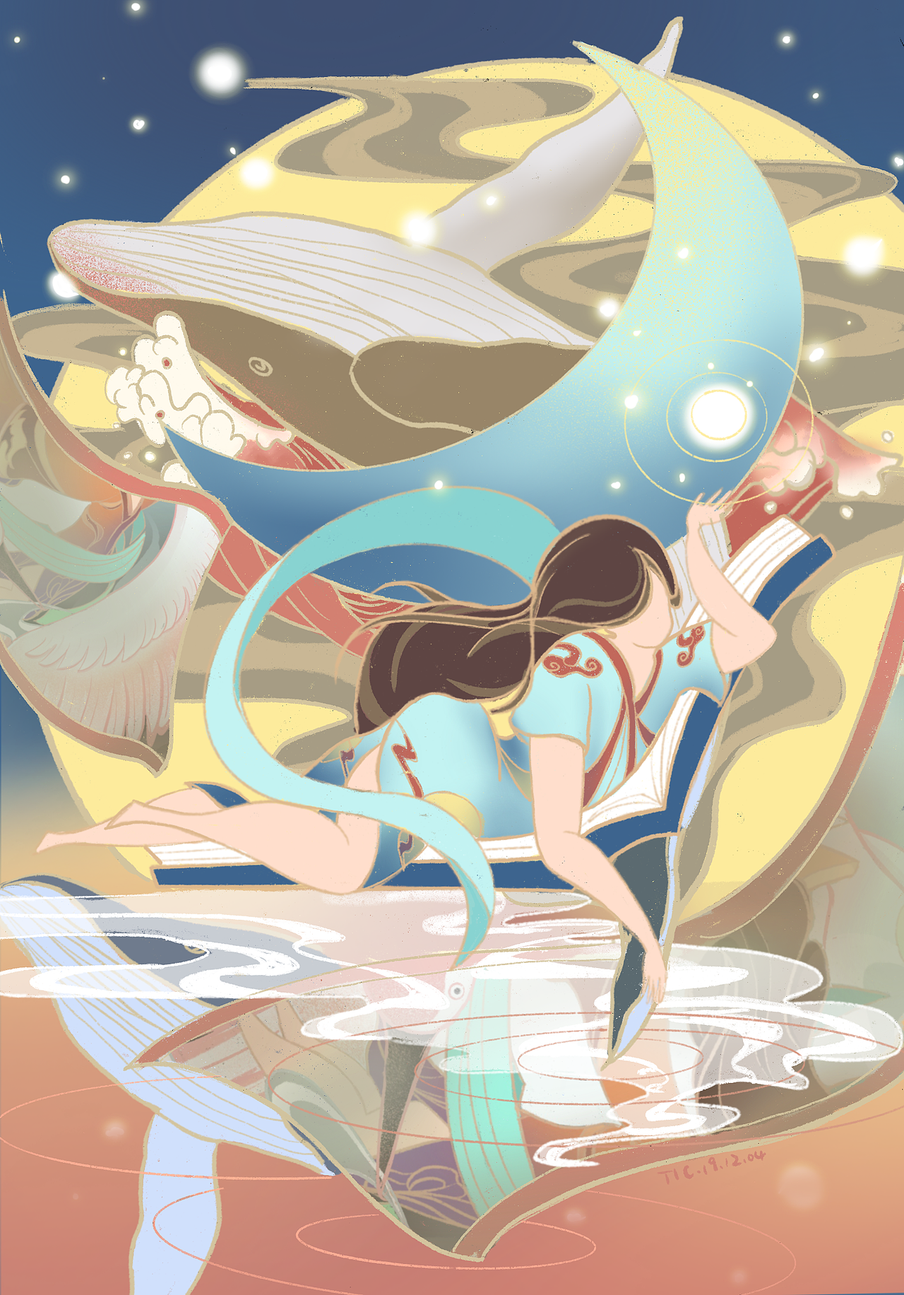 雪月风花·书/系列插画（图ZMTg4NTY3NDky） - 创作习作 - 站酷设计师菠萝未成熟原创素材 - 站酷ZCOOL