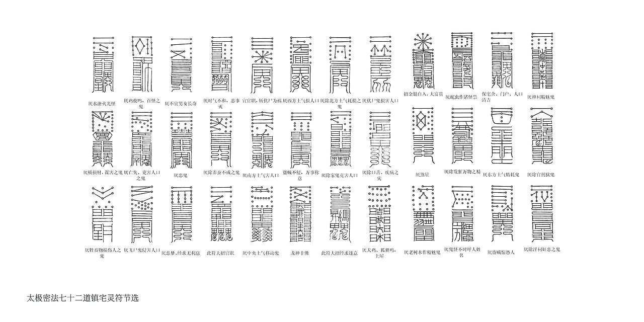 找到了七十二道镇宅灵符,贴家里一定很震撼.