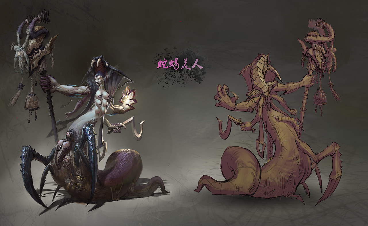 蛇精|插画|游戏原画|邵英哲 - 原创作品 - 站酷 (zcool)