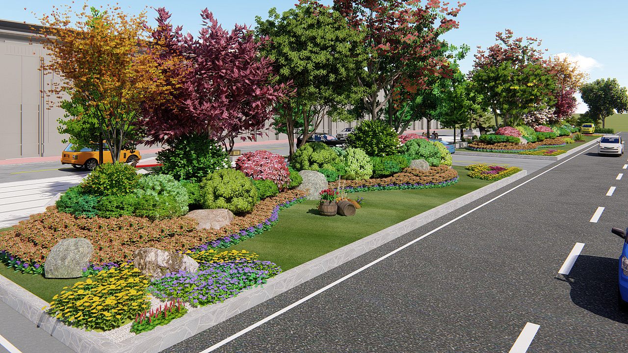 花卉市场广场改造|空间|景观设计|腾de设计_原创作品-站酷(zcool)