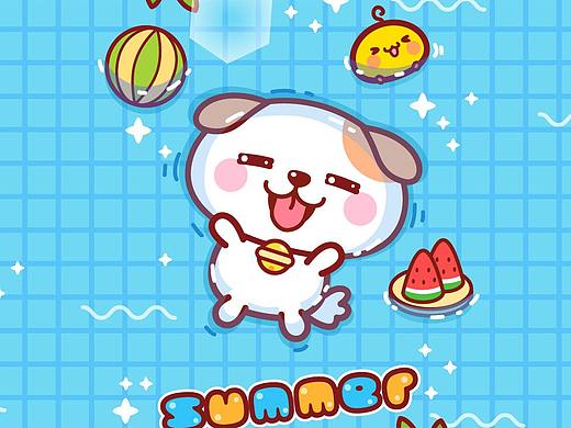 秋田君夏日插画