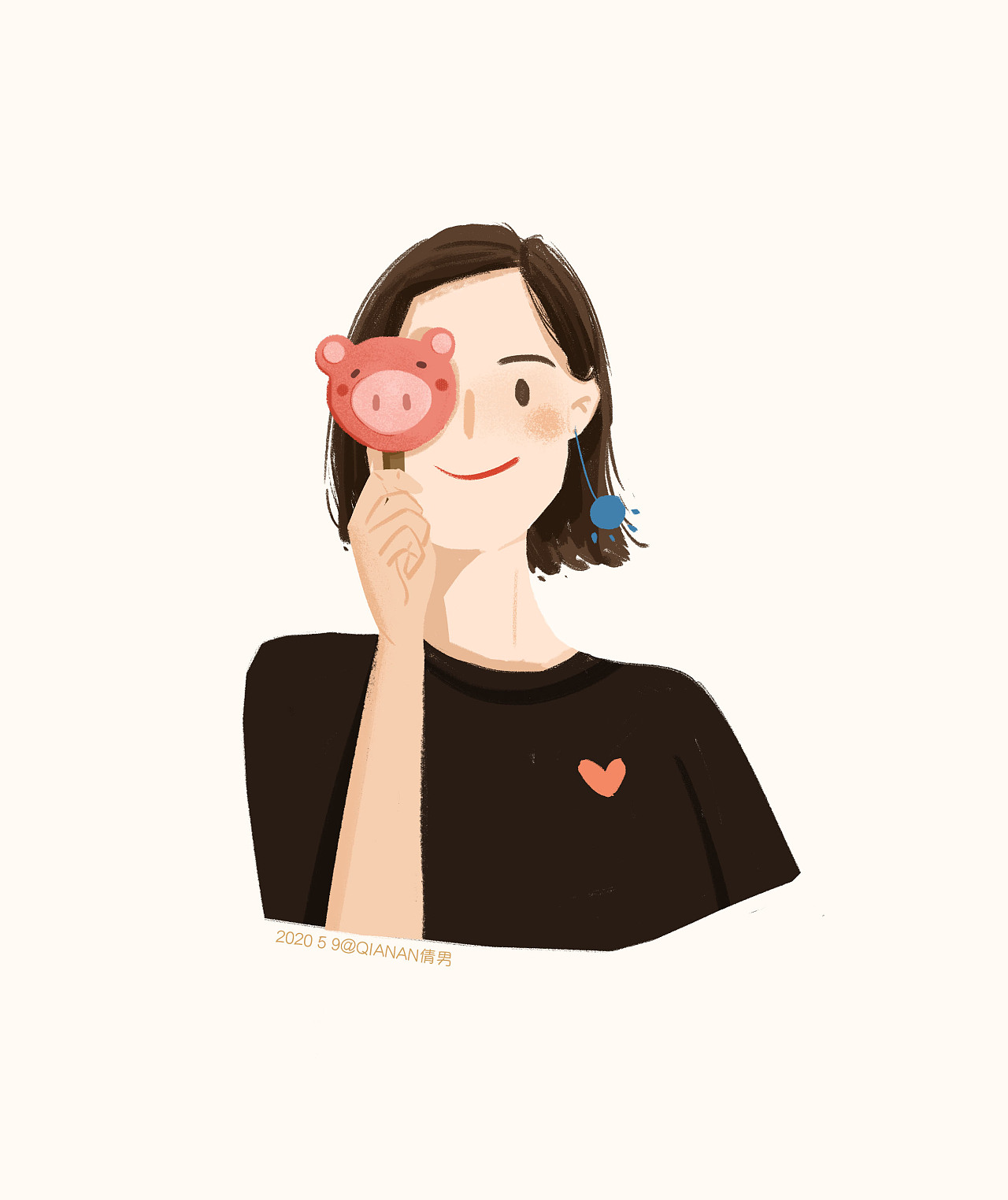 小头像|插画|商业插画|qianan倩男 - 原创作品 - 站酷 (zcool)