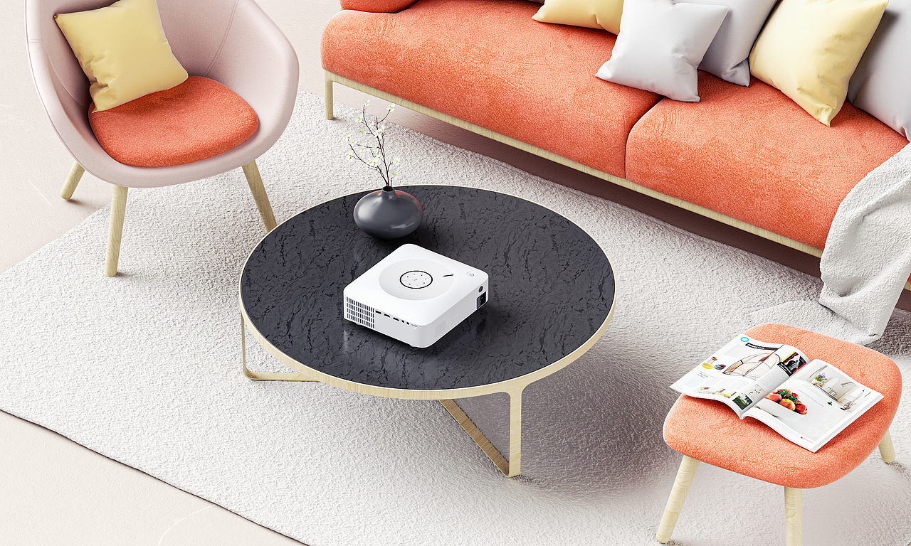 挂脖风扇/数据线/充电头/手机壳/投影仪场景渲染合集