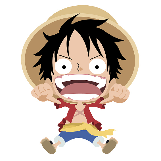 扁平海贼王插画