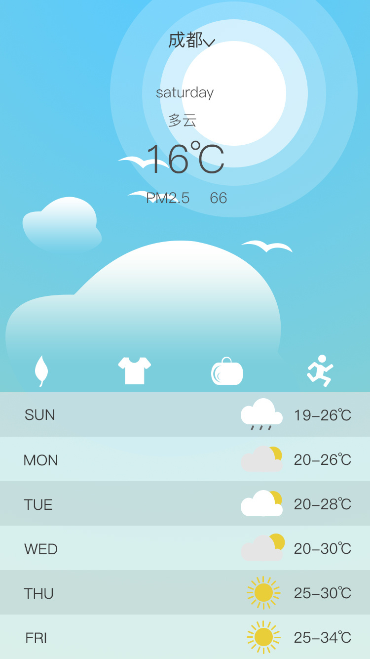 天气界面|ui|其他ui |帽子角落 - 临摹作品 - 站酷 (zcool)