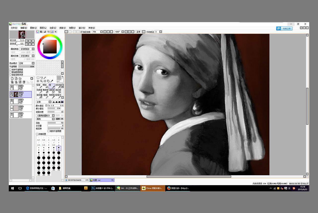 衣服和耳环 发巾等细节