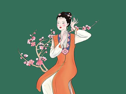 国潮人物插画